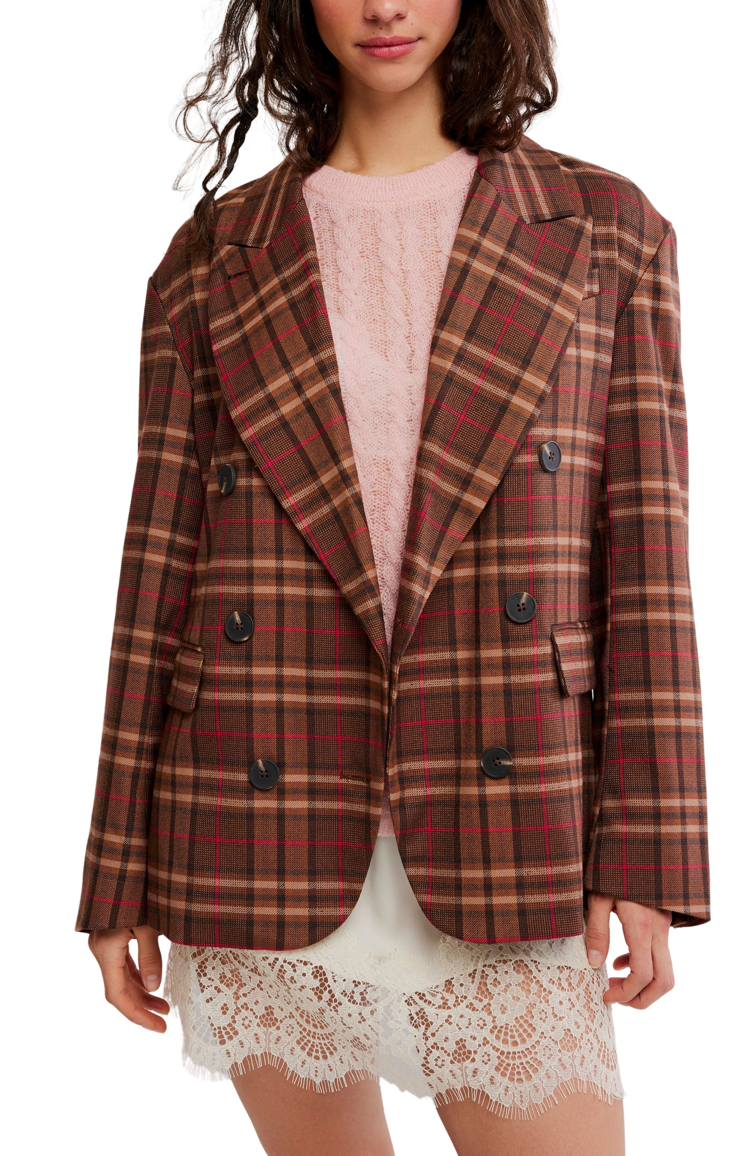 selected OLIVER PLAID- BROWN