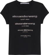 Alexander Wang Hotfix Crystals Fitted T-Shirt