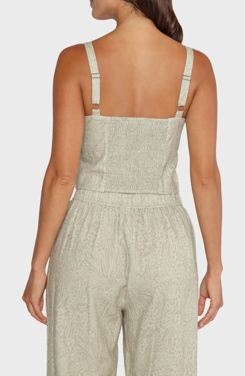 Matty M . Abigail Linen Blend Camisole In Green