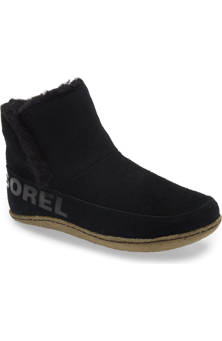 SOREL Nakiska Faux Fur Lined Bootie, Main, color, Black Sage