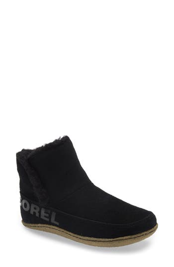 SOREL Nakiska Faux Fur Lined Bootie in Black Sage at Nordstrom Rack, Size 7