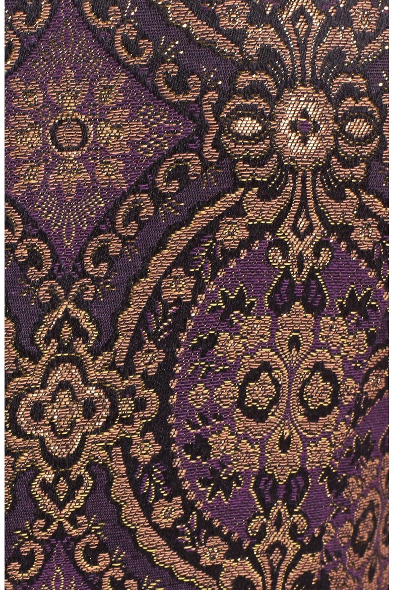 BB Dakota Jacquard Cutaway Fit & Flare Dress, Alternate, color, PURPLE