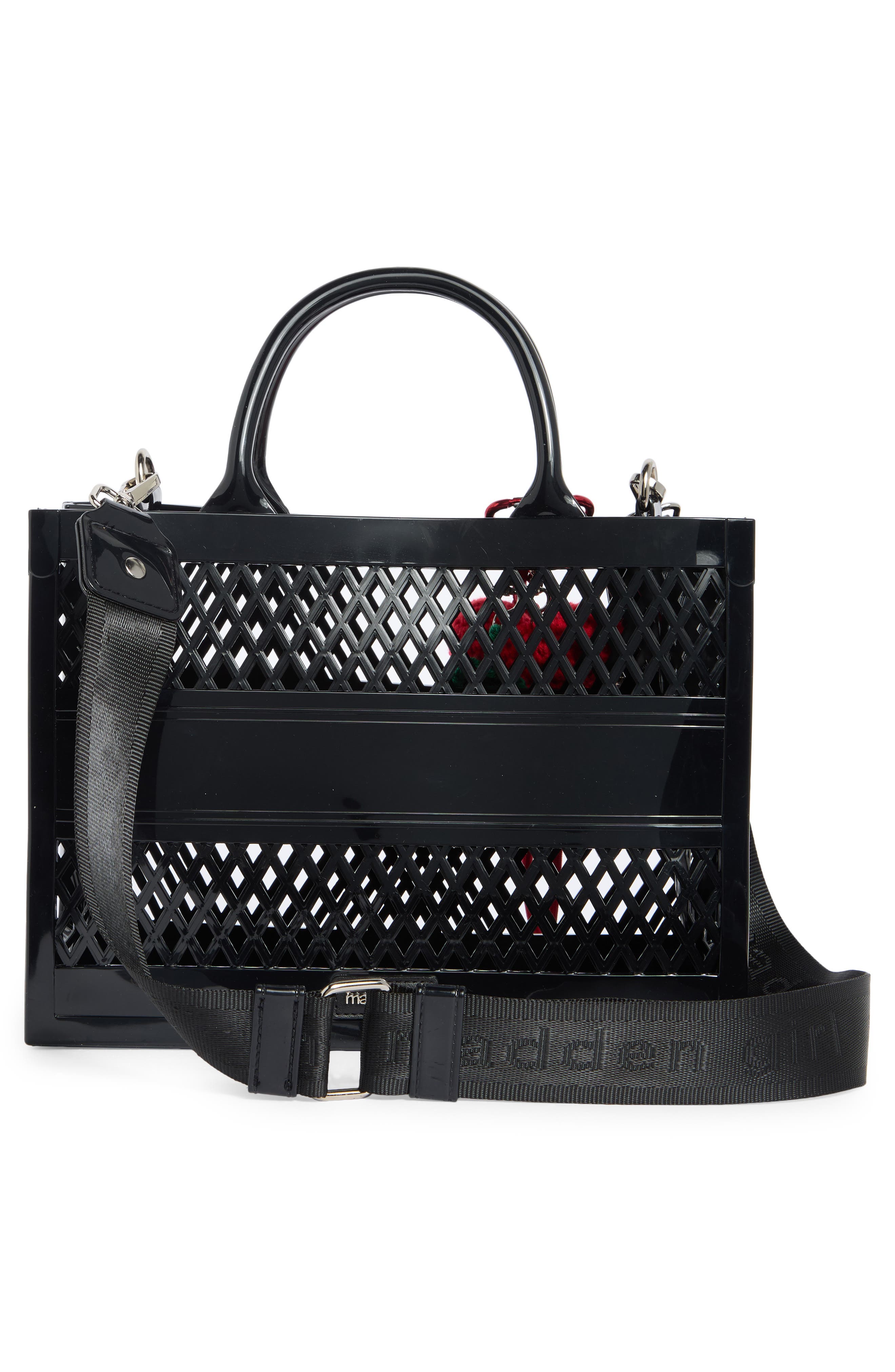 Madden Girl Mini Jelly Tote Bag, Alternate, color, Black