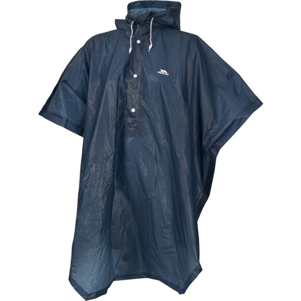 Trespass Adultsgender Inclusive Canopy Packaway Poncho In Navy Blue