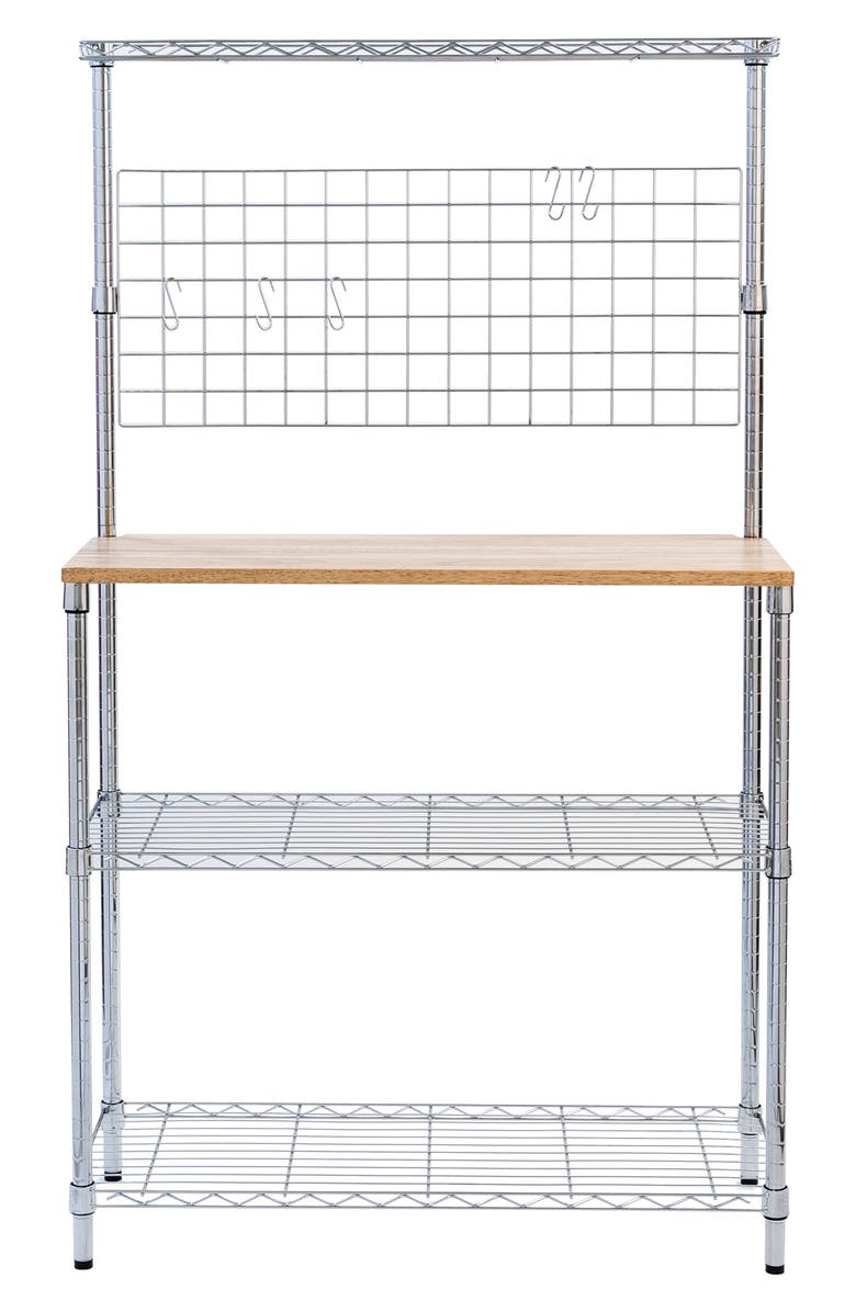 HONEY-CAN-DO Chrome Bakers Rack, Main, color, 