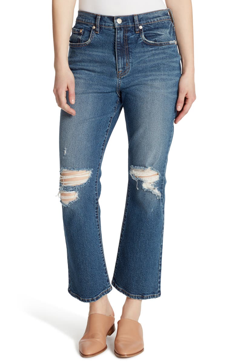 Ella Moss High Waist Crop Flare Jeans, Main, color, 