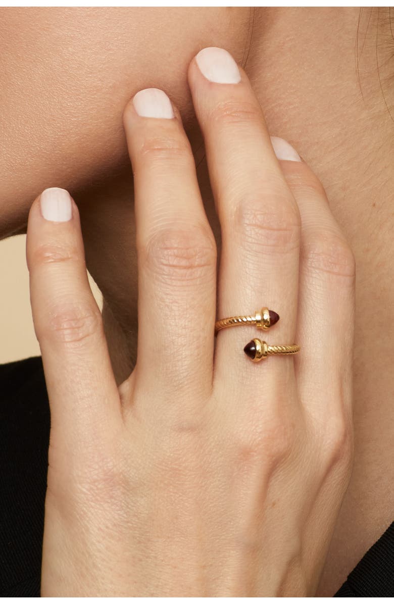 Oradina 14K Yellow Gold Garnet Finger Candy Ring, Alternate, color, Yellow Gold