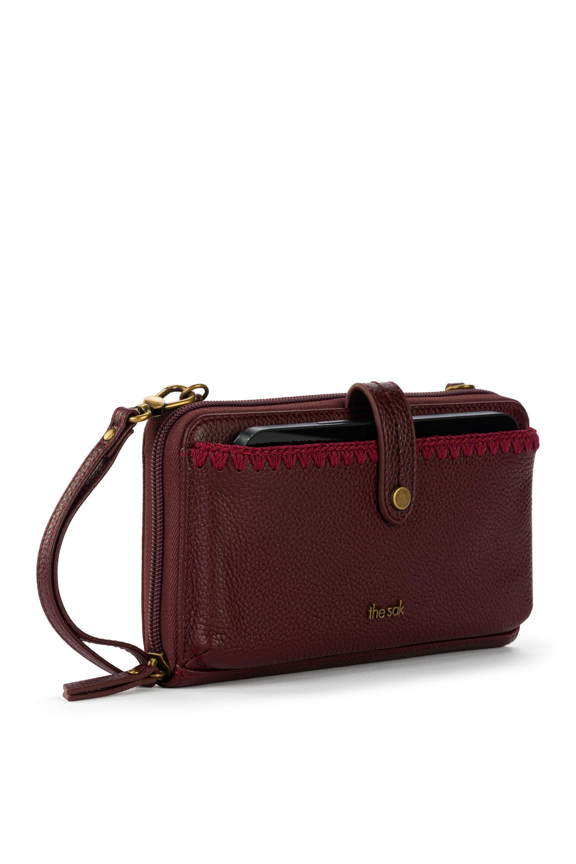 Iris Smartphone Crossbody Bag, Alternate, color, Black Cherry