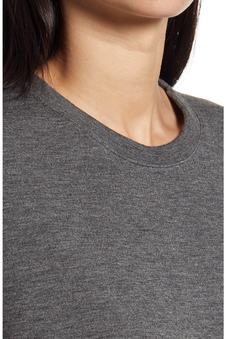 Long Sleeve Sweatshirt Minidress, Alternate, color, GREY