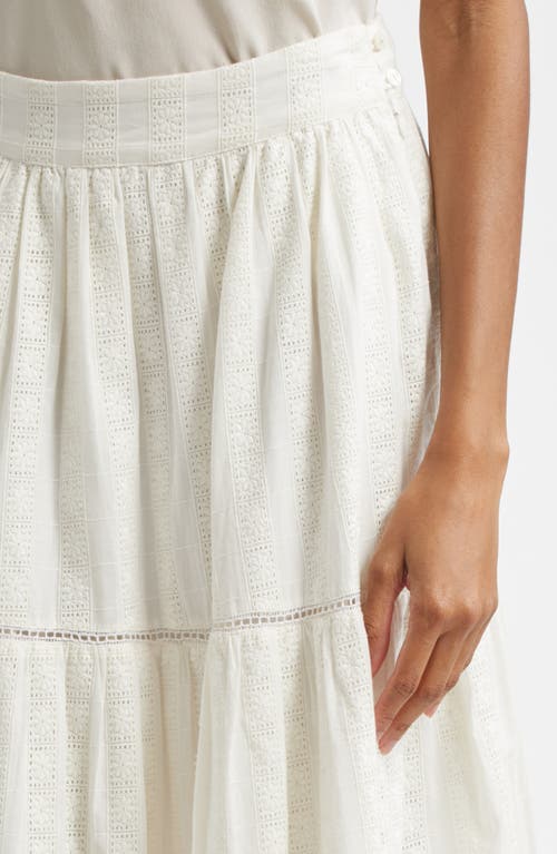 Mille Betty Embroidered Maxi Skirt In White