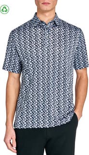 CONSTRUCT Regular Fit Tropical Flower Recycled Performance Golf Polo