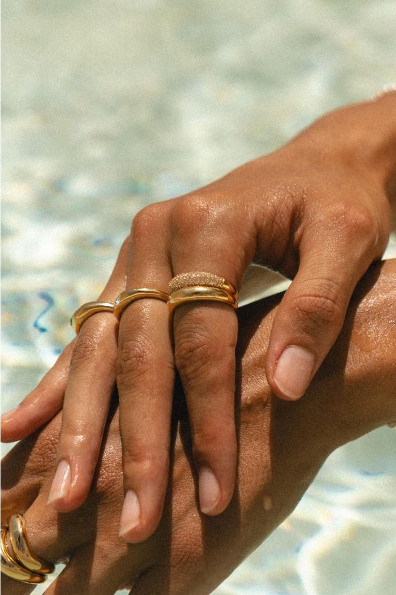 Day & Night Ring Set, Alternate, color, Gold