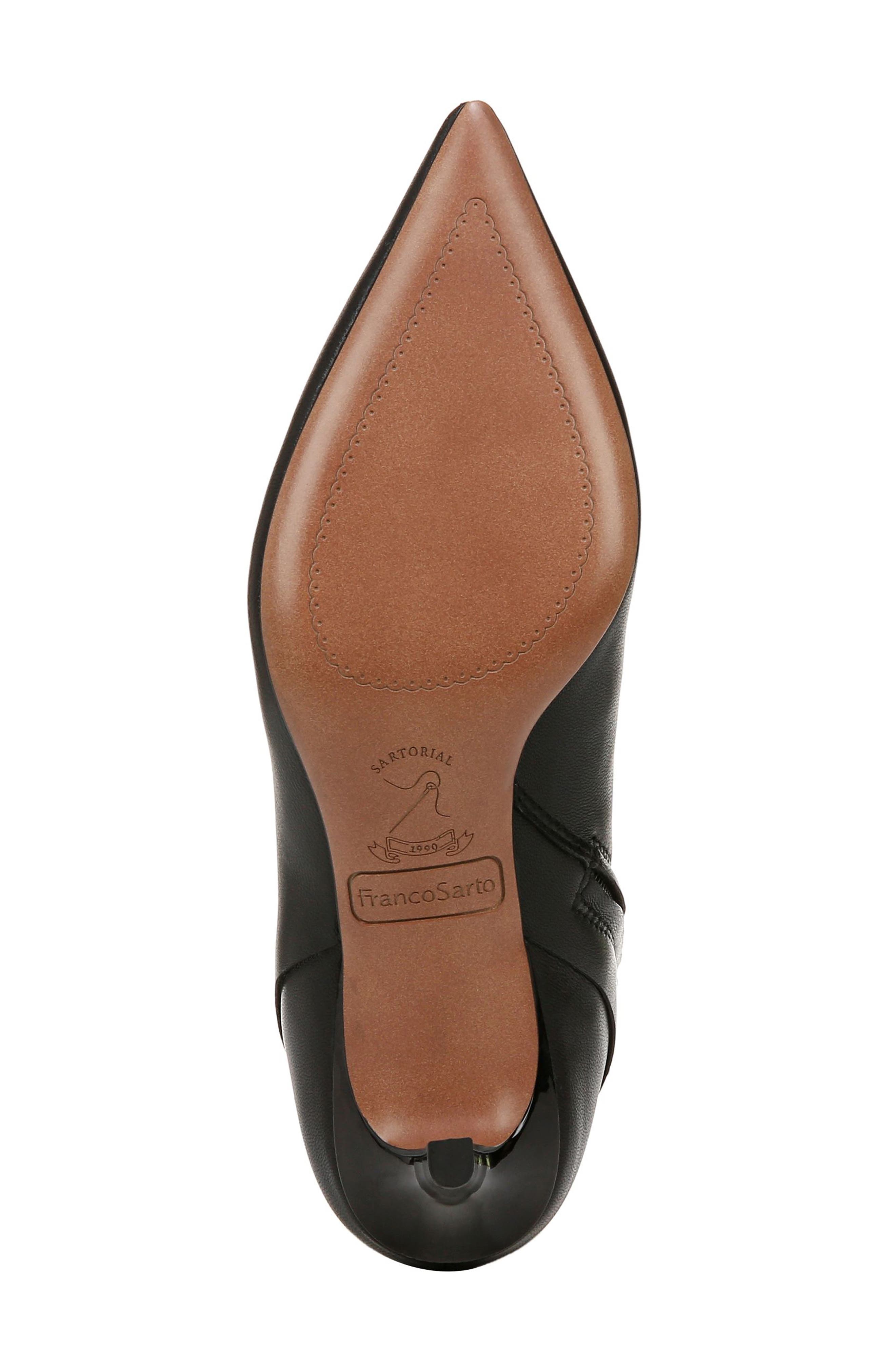 Franco Sarto Anna Pointed Toe Bootie, Alternate, color, Black