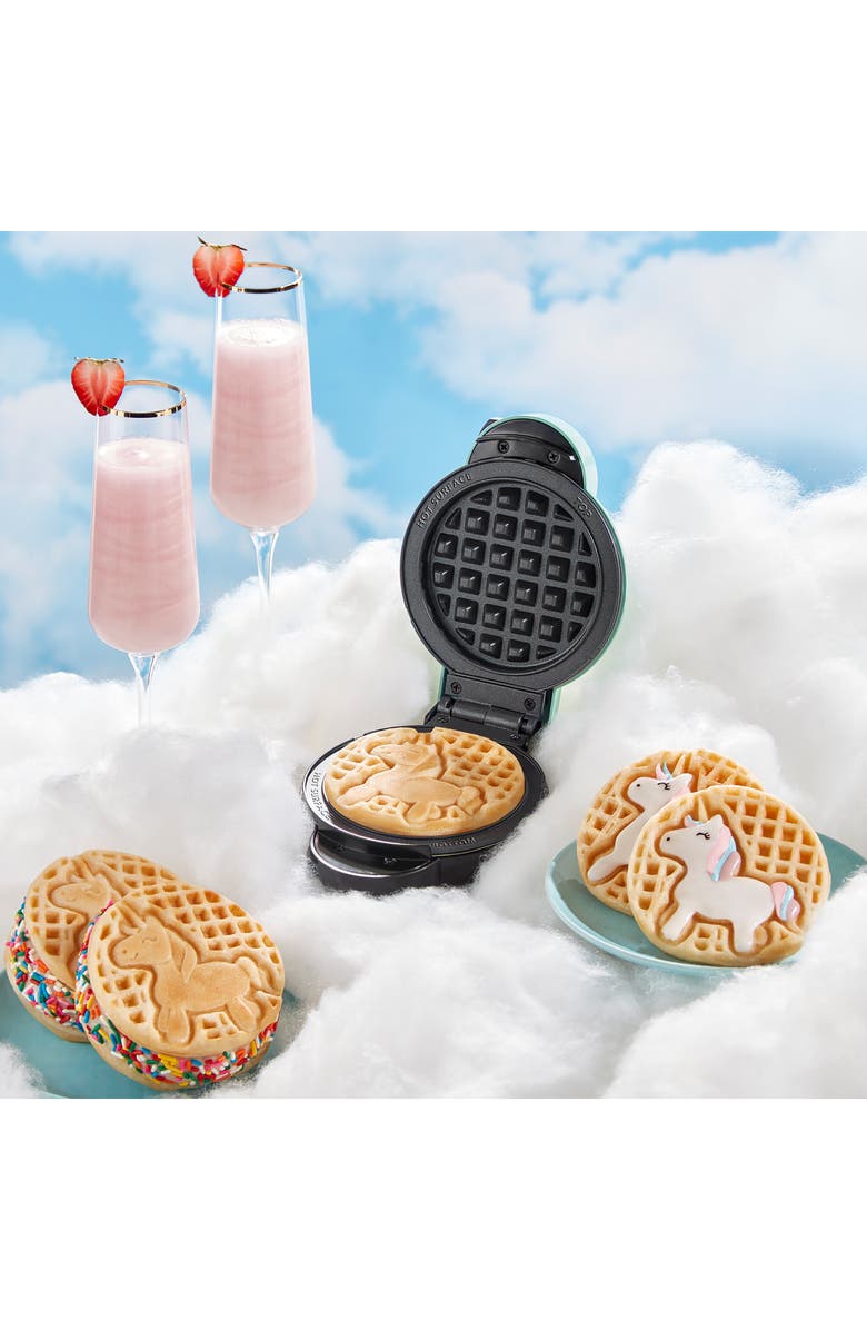 Dash MultiMaker<sup>™</sup> Mini Waffle Maker with Removable Plates, Alternate, color, Aqua