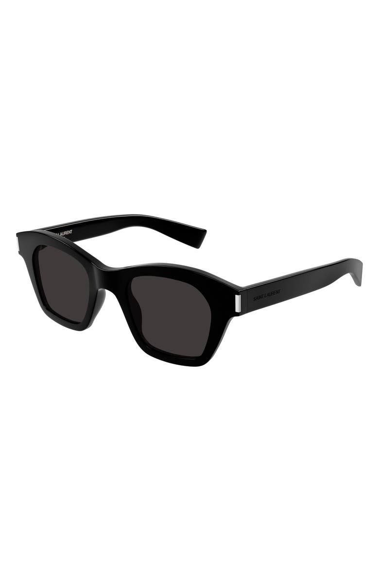 Saint Laurent 47mm Small Rectangular Sunglasses, Alternate, color, 