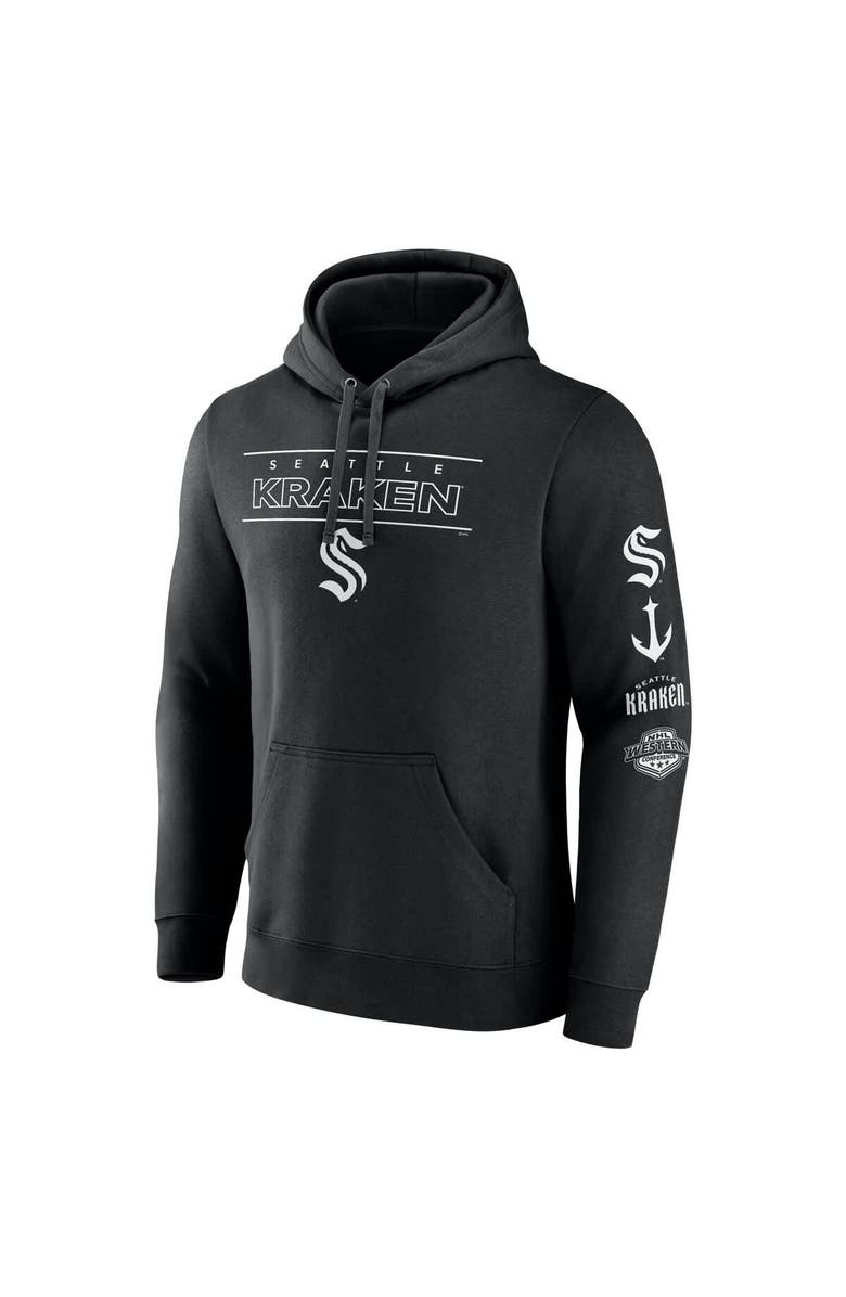 FANATICS Men's Fanatics  Black Seattle Kraken Bank Shot Fleece Pullover Hoodie, Alternate, color, Black