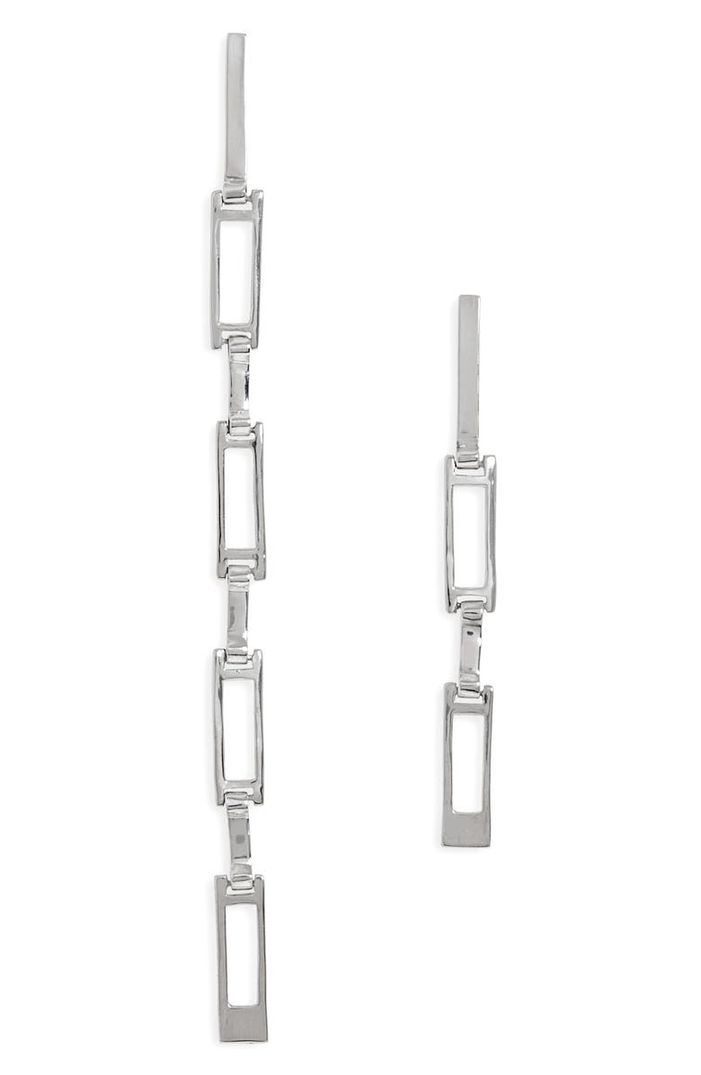 FARIS Grid Mismatched Drop Earrings, Main, color,