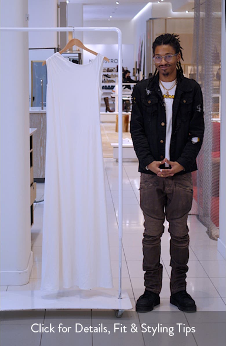 Laurel Sleeveless Stretch Jersey Gown, sales video thumbnail