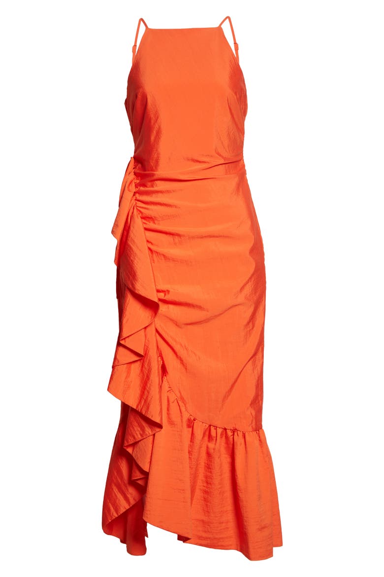 Neena Midi Dress, Alternate, color, CHERRY TOMATO