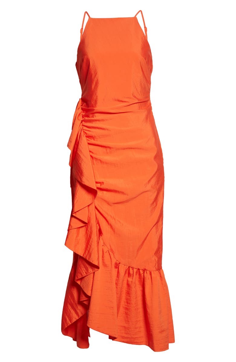 Cinq à Sept Neena Midi Dress, Alternate, color, Cherry Tomato