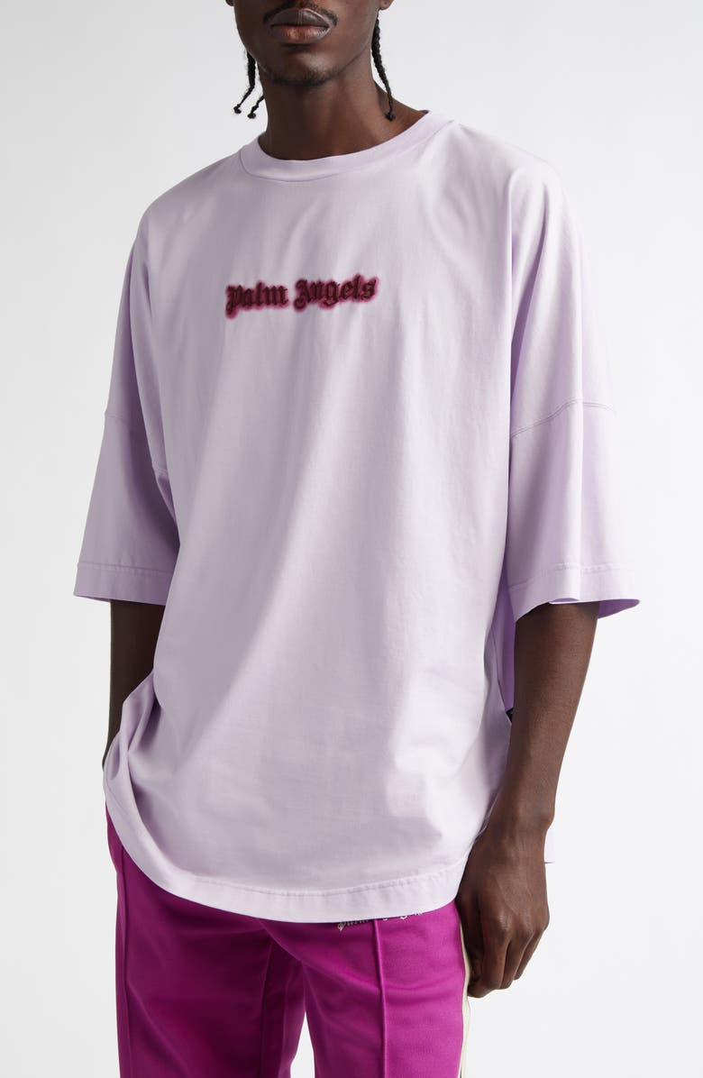 Palm Angels Neon Logo Oversize T-Shirt, Alternate, color,
