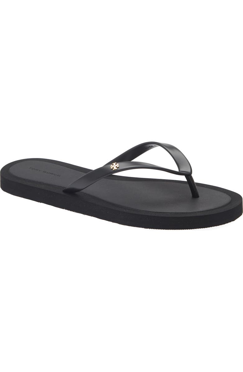Tory Burch Kira Flip Flop, Main, color, Perfect Black / Gold