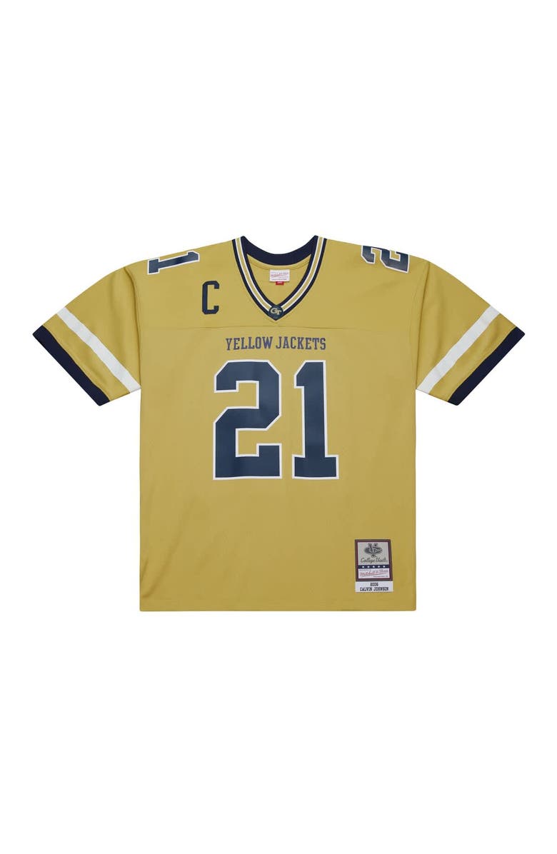 Mitchell & Ness Men's Mitchell & Ness Calvin Johnson Gold Georgia Tech Yellow Jackets 2006 Big & Tall Legacy Jersey, Alternate, color, Gold