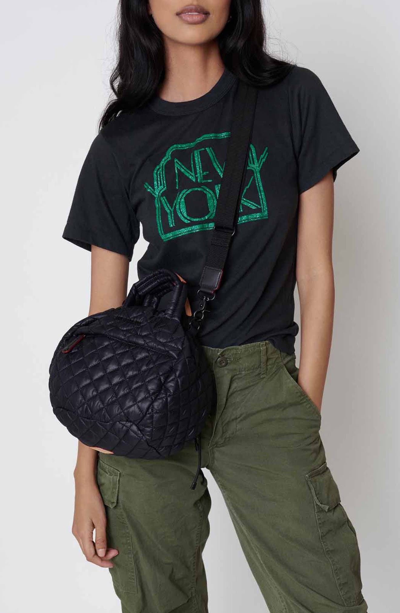 MZ Wallace Small Metro Water Resistant Drawstring Bucket Bag, Main, color, 