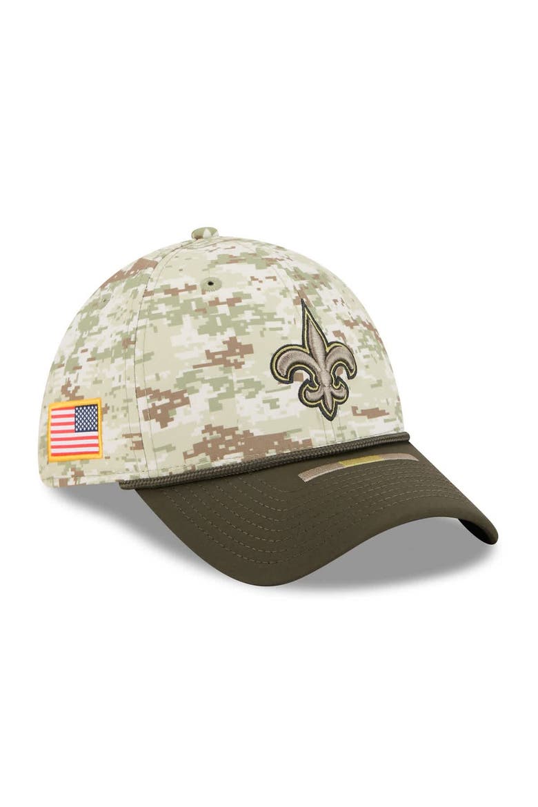 Men's New Era  Camo New Orleans Saints 2025 Salute to Service 39THIRTY Flex Hat, Main, color, Camo