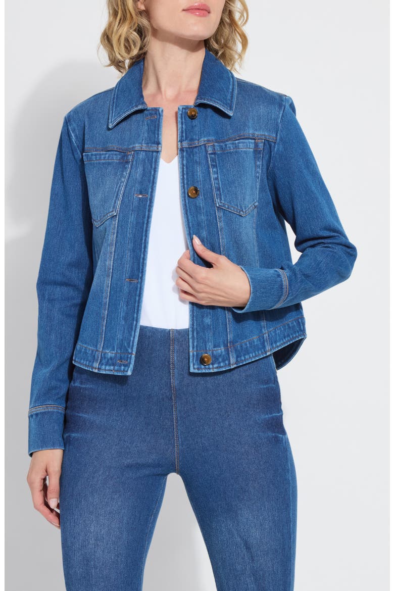 Classic Denim Jacket, Main, color, MID WASH