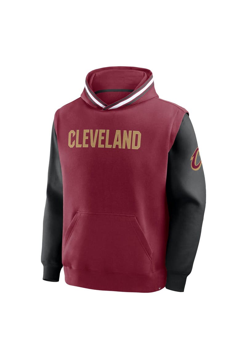 Men's Fanatics  Wine/Black Cleveland Cavaliers Half Court Shot Clock Fastbreak Hoodie, Alternate, color, Wine