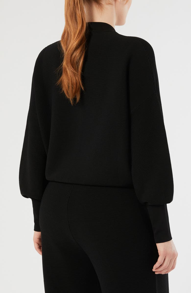 Marina Rinaldi Rafia Bomber Jacket, Alternate, color, Black