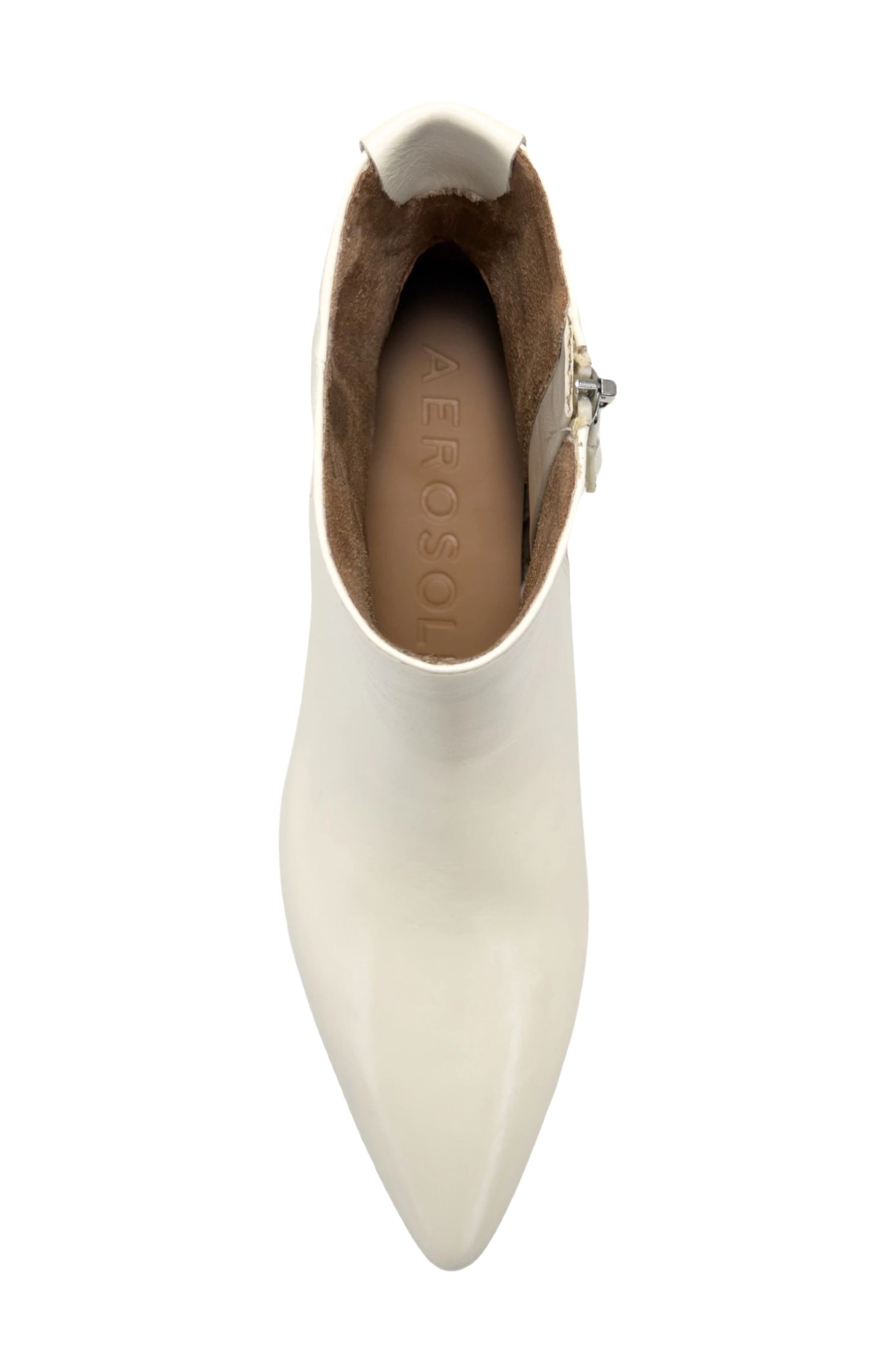 Rizah Faux Leather Bootie, Alternate, color, WHITE