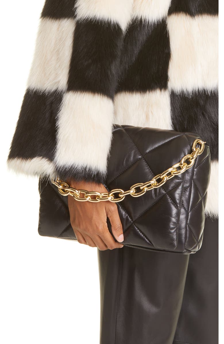 Stand Studio Brynnie Quilted Lambskin Leather Convertible Clutch, Alternate, color,