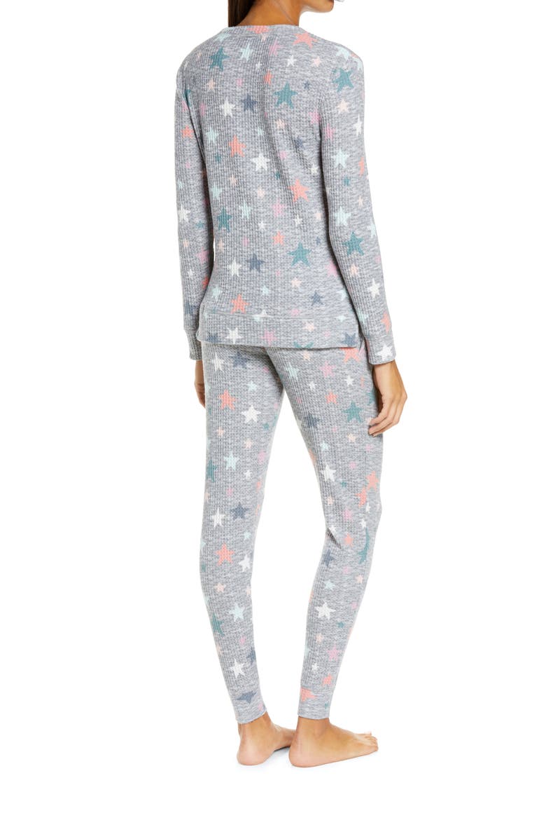 Waffle Knit Pajamas, Alternate, color, WINDSTAR TRADEWINDS INTARSIA