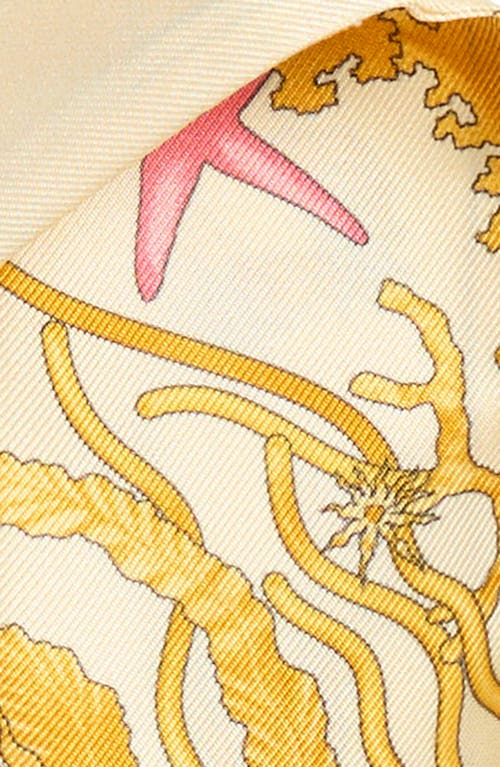 Versace Underwater Barocco Silk Skinny Scarf