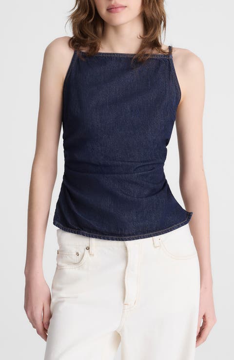 Sharona Ruched Denim Camisole
