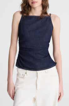 Sharona Ruched Denim Camisole