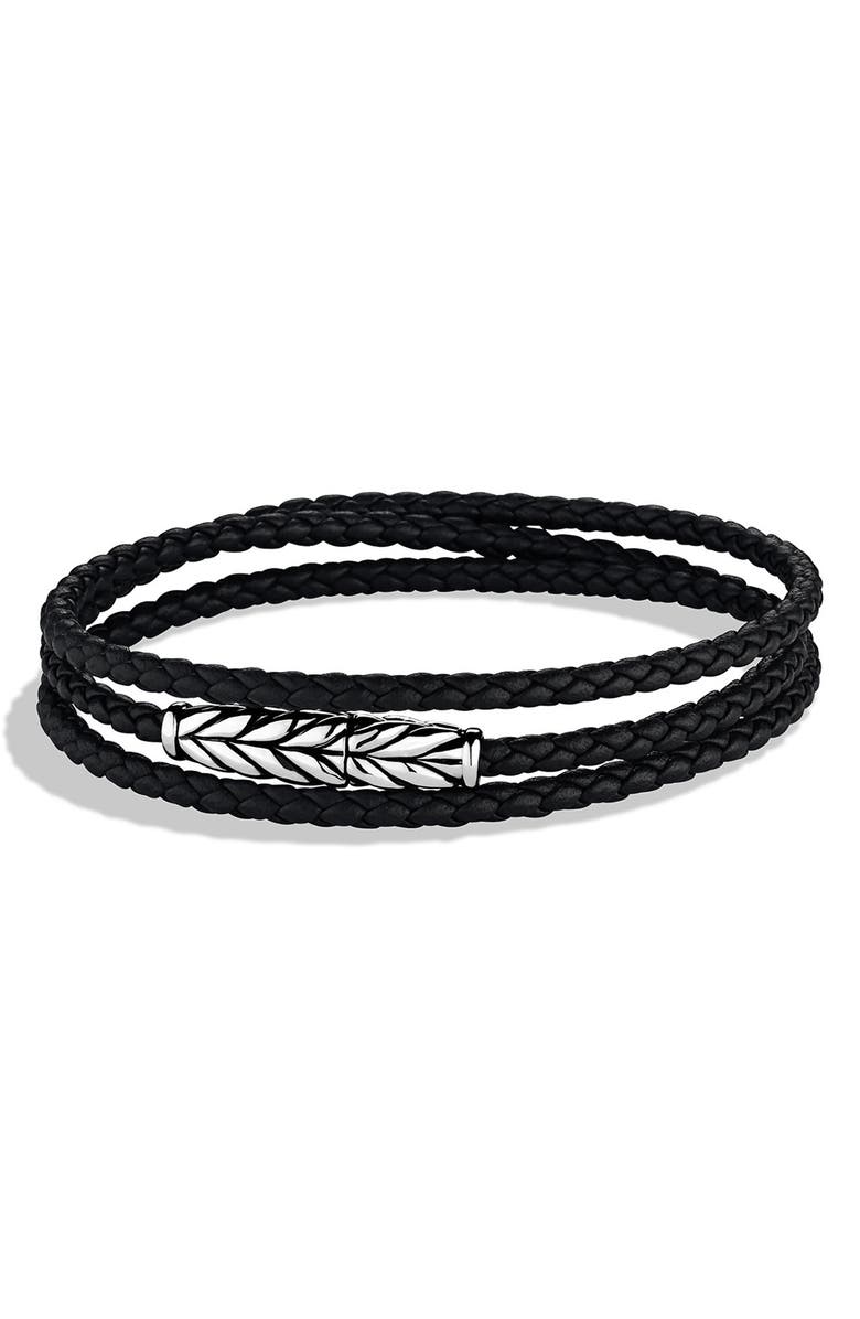David Yurman Men's Chevron Triple Wrap Bracelet, Alternate, color,