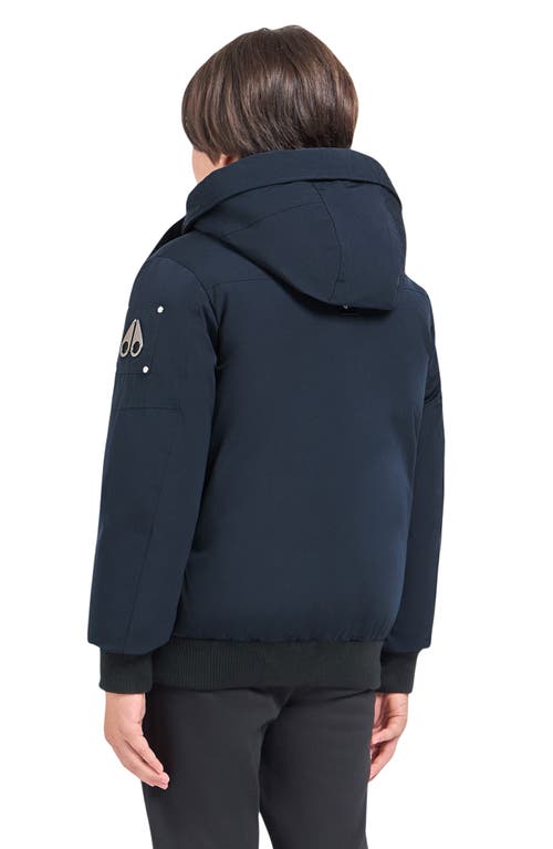 Moose Knuckles Kids' 600 Fill Power Down Bomber Jacket In Blue