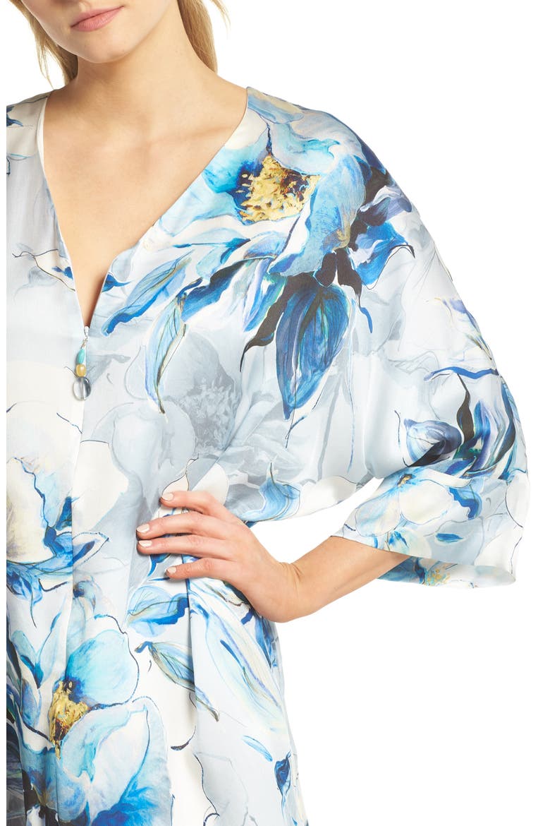 Silk Caftan, Alternate, color, SWEPT AWAY PRINT