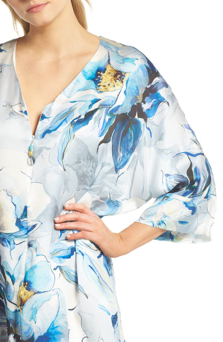 Christine Lingerie Silk Caftan, Alternate, color, 