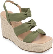 Journee Collection Santorynn Platform Wedge Espadrille Sandal