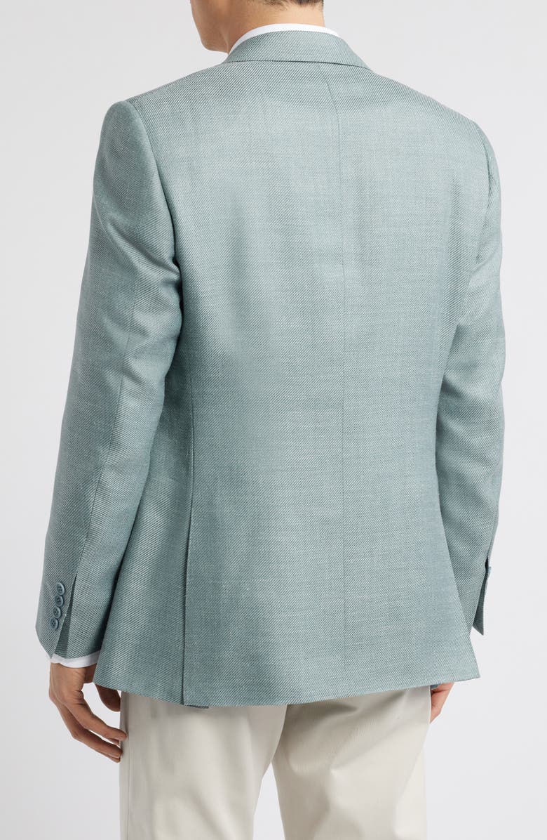 Canali Siena Regular Fit Light Green Wool & Silk Blend Sport Coat, Alternate, color, Light Green