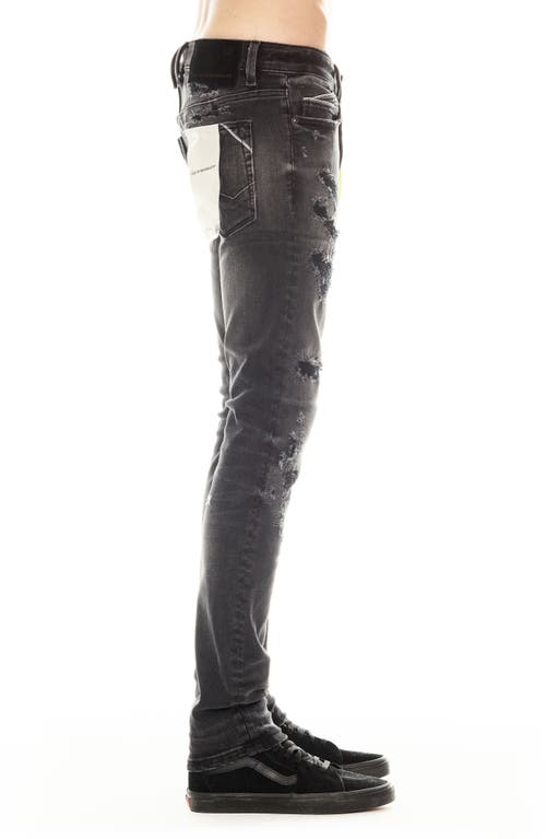 Cult Of Individuality Punk Distressed Super Skinny Jeans In Sterling