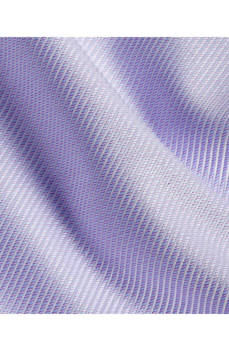 David Donahue Trim Fit Textured Twill Cotton Dress Shirt, Alternate, color, Berry