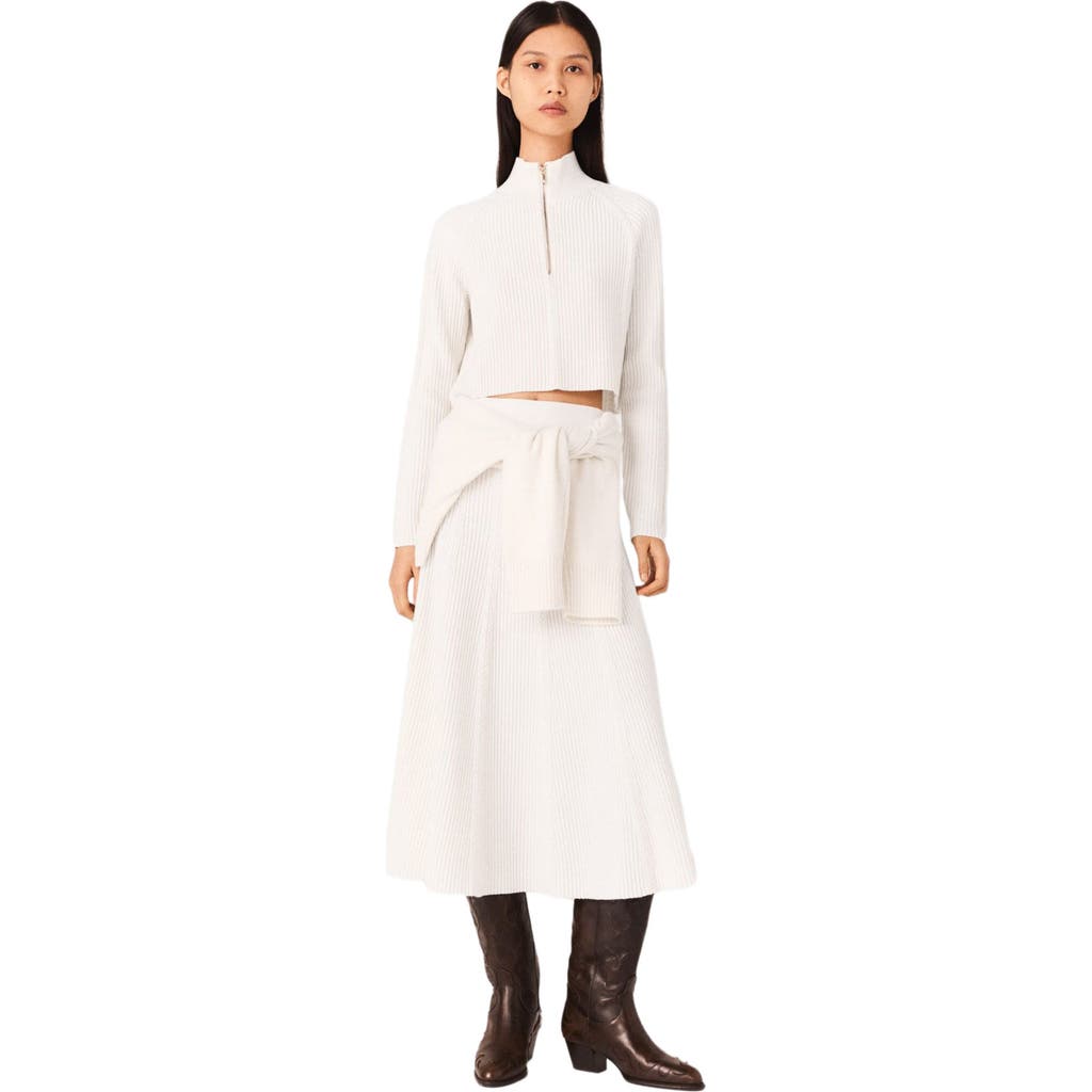 Maje High-neck Sweater In White