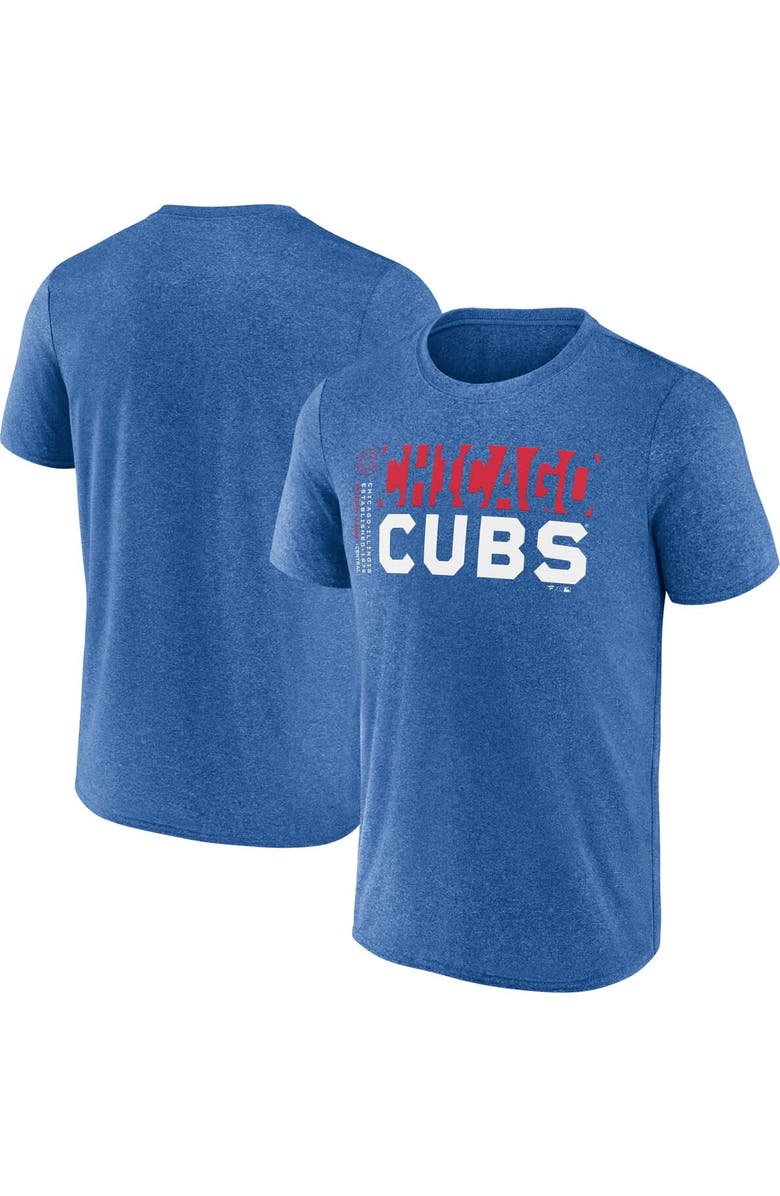 FANATICS Men's Fanatics  Heather Royal Chicago Cubs Fundamentals Shoot For The Sky T-Shirt, Alternate, color, Heather Royal