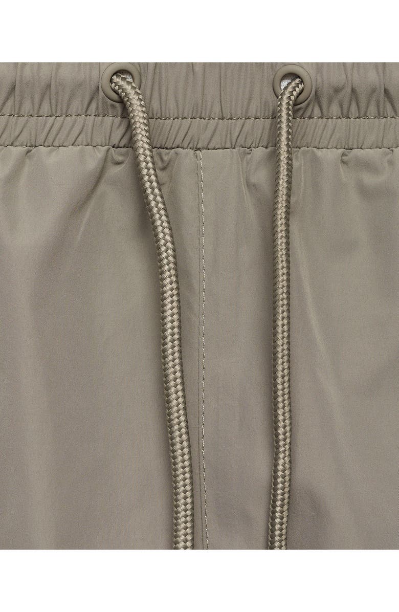 MANGO Zip Pocket Swim Trunks, Alternate, color, Khaki Grey