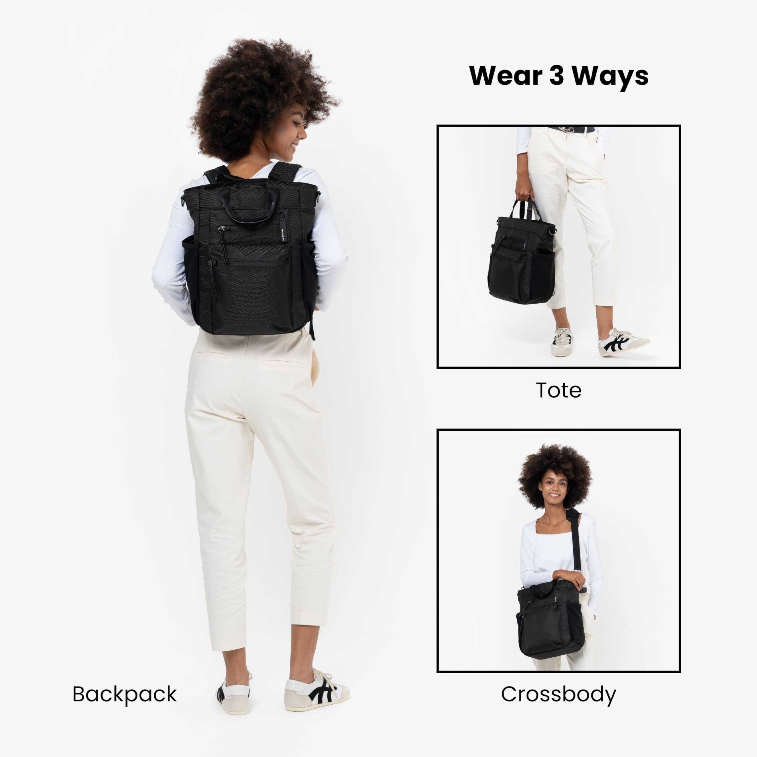 Sherpani Soleil Anti Theft Convertible Backpack, Fits 15 Inch Laptop, Alternate, color, Carbon